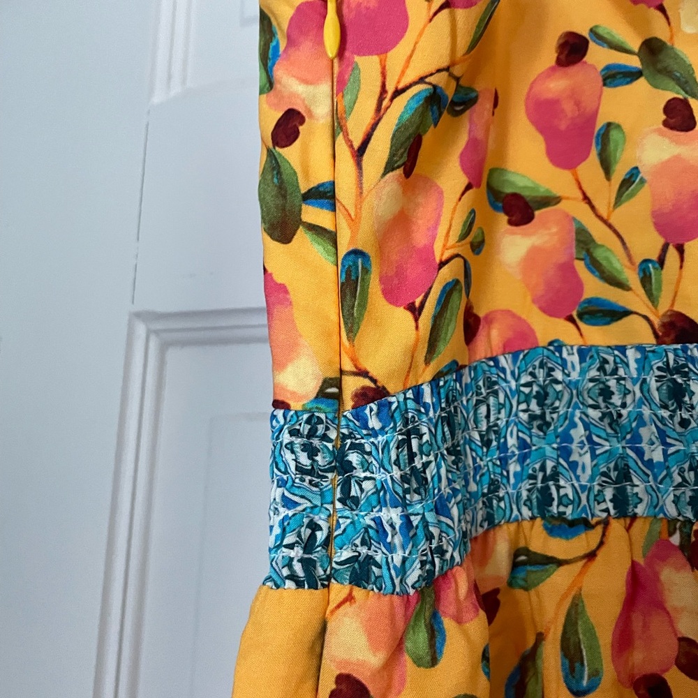 NWT Farm Rio Anjou Cashew Layered Maxi Dress - Picture 5 of 7